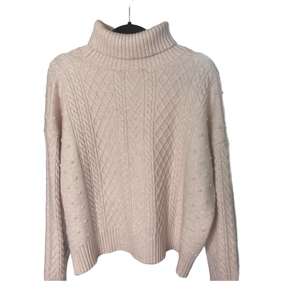 Eloquii Blush Pink Cable-Knit Sweater, Plus, Fall/Winter, Weekend, 18/20 - Picture 3 of 8